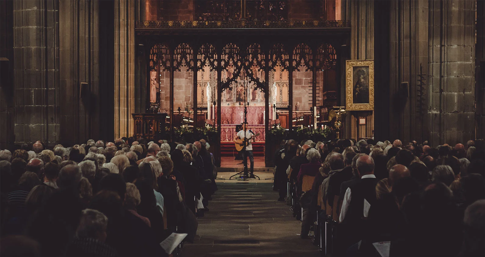 Performing live for the BBC Carol Service in 2015 at St Mary's Church in Nottingham.
