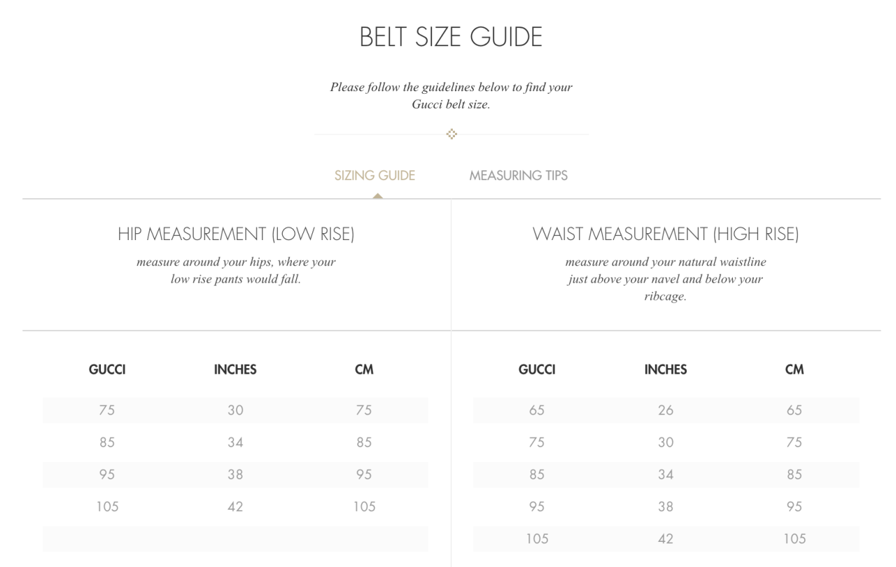 gucci marmont sizes