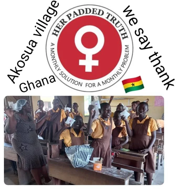 Providing Menstrual Hygiene Product to the Students int he Akosua Village