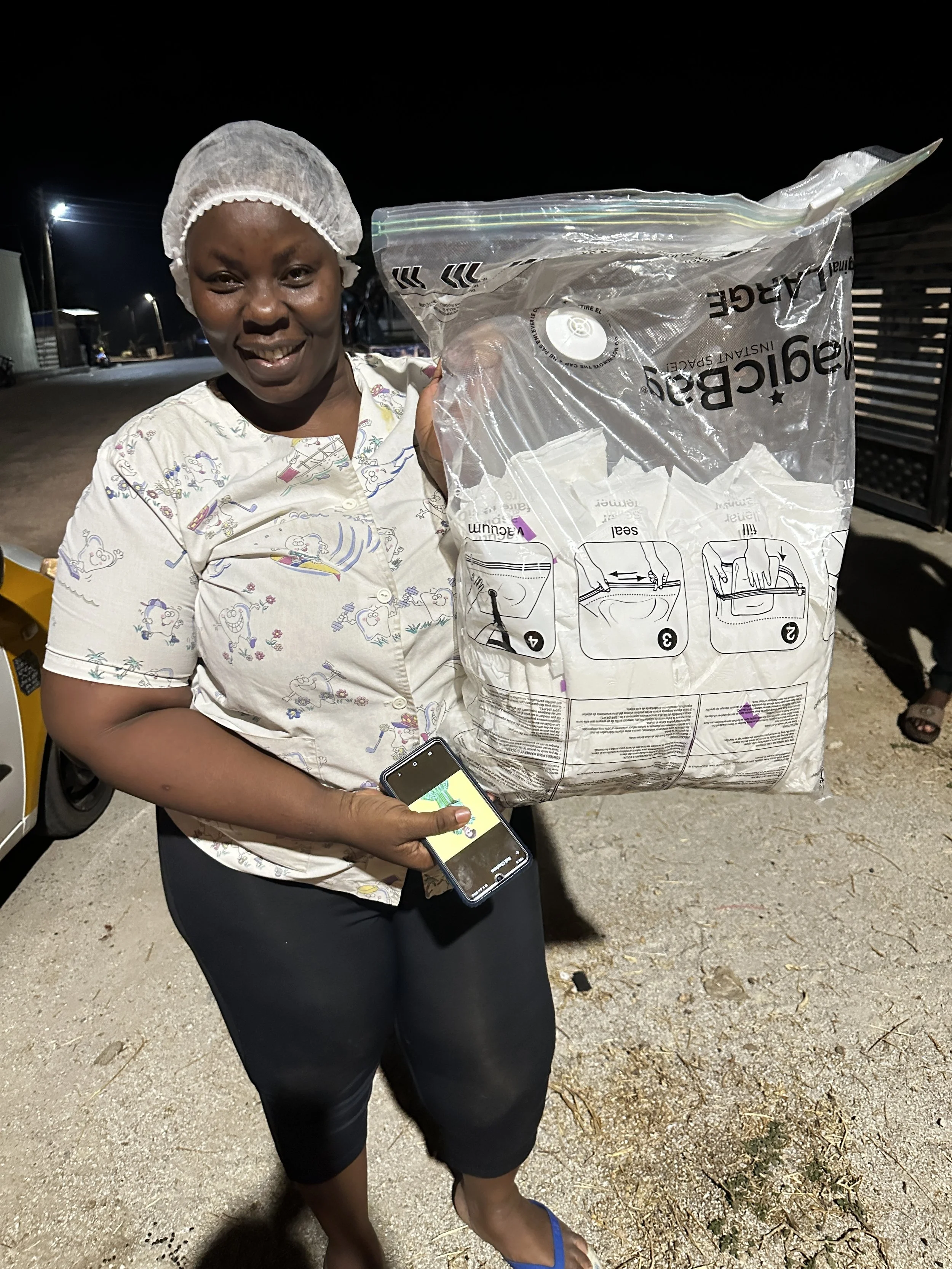 Donations to the Chief Nurse at the Akosua Village Clinic