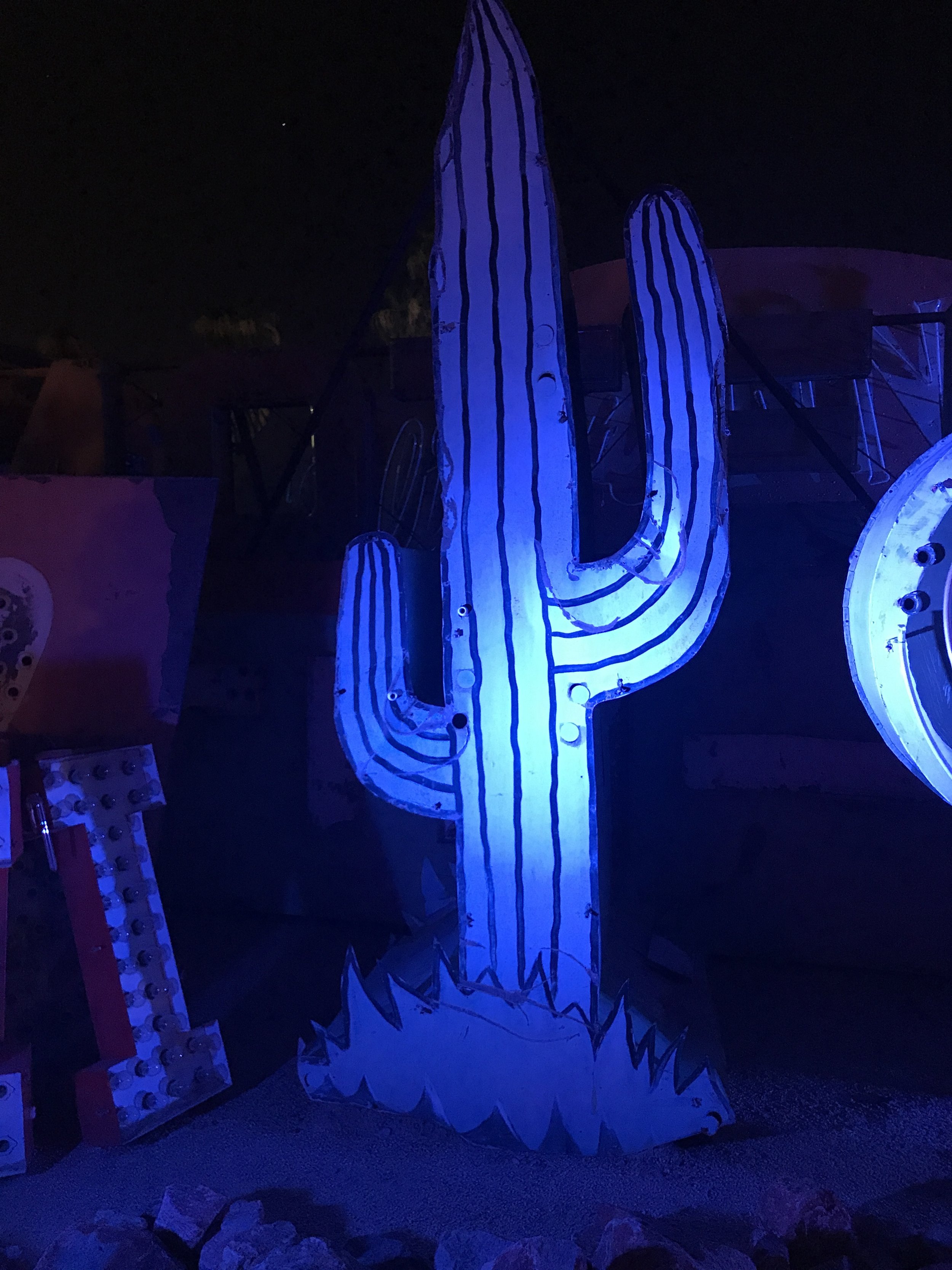 neon museum ghost town las vegas cactus