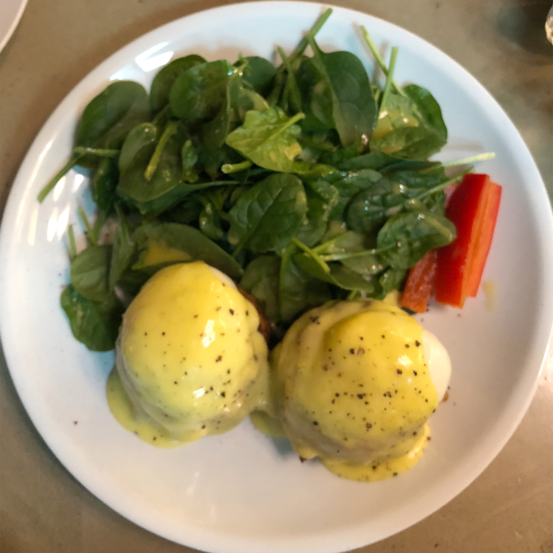 the poached eggs on this benedict were oozy perfection
