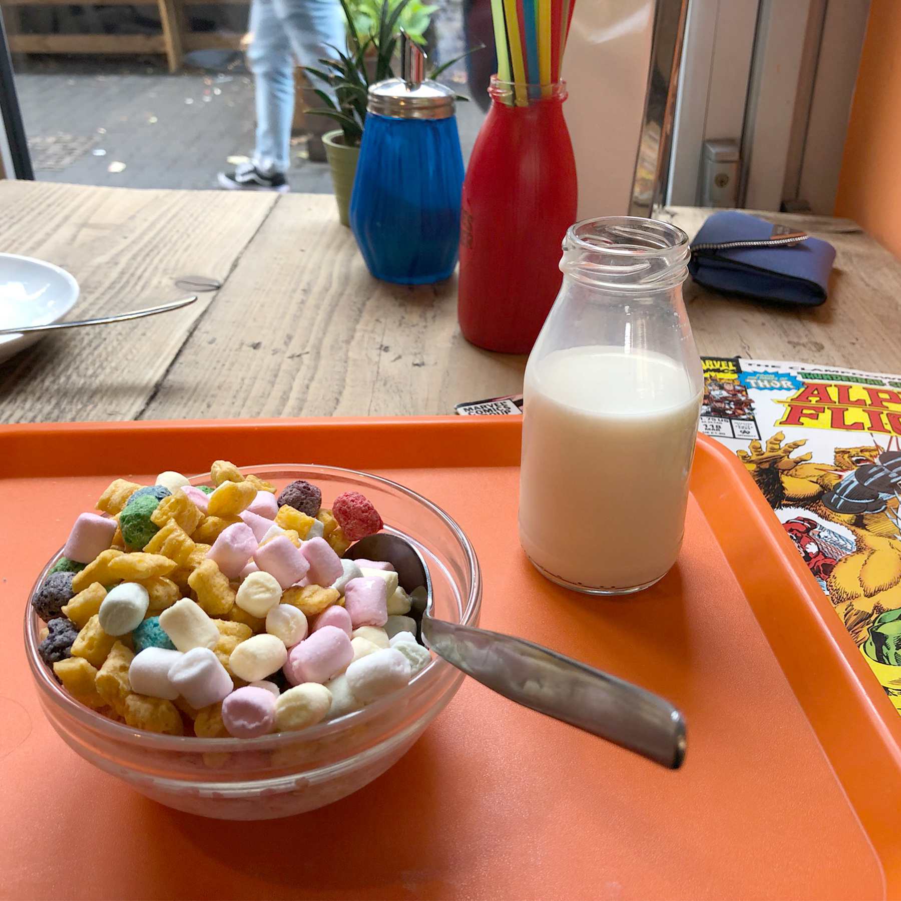 Comics and cereal, a classic combination