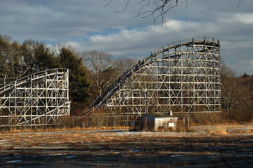 abandoned roller coaster