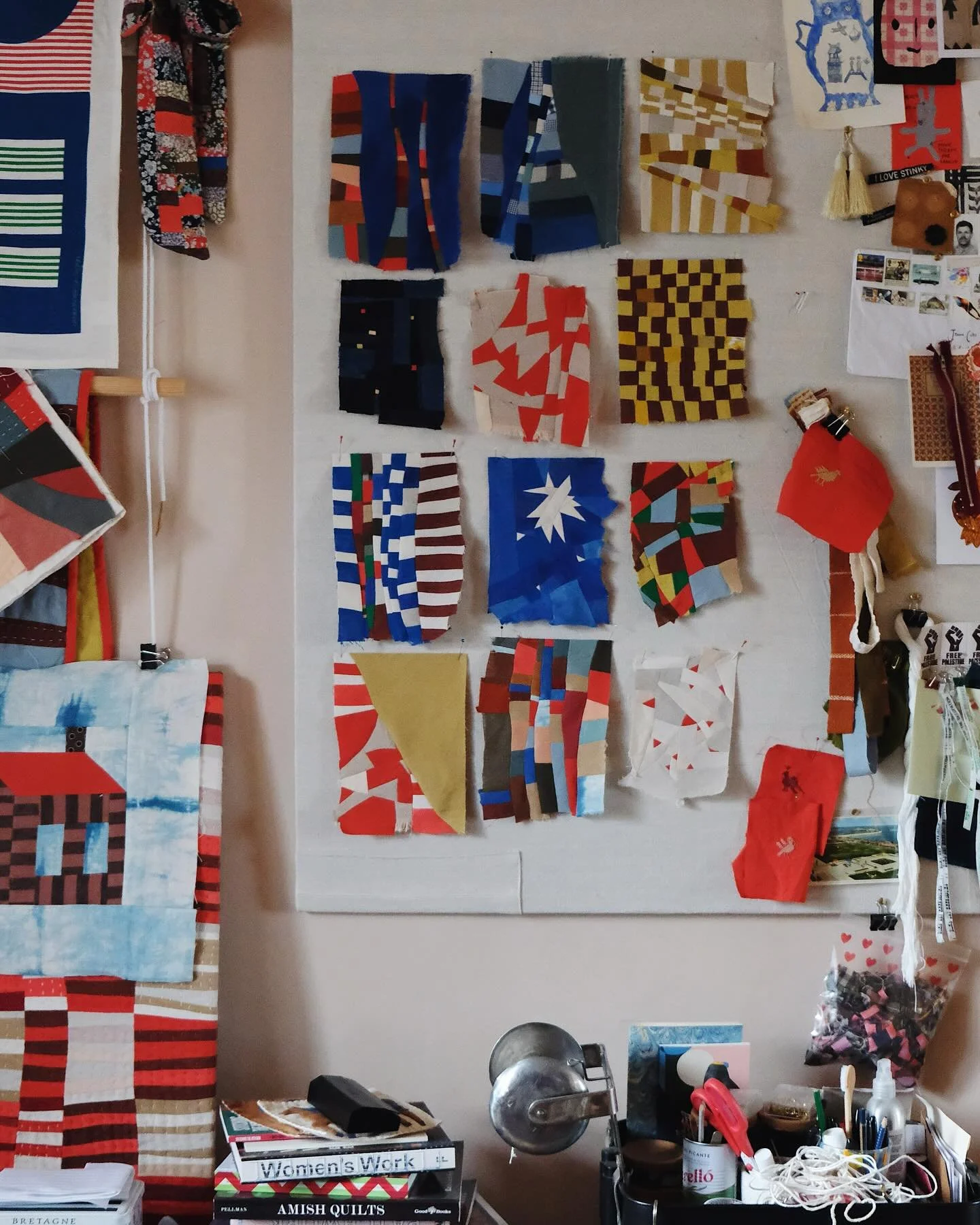 Getting artworks ready for the shop. I&rsquo;m very excited about this collection of Trimmings and Offcuts works. I&rsquo;ve been trying a few new techniques which is always fun. They all just need stitching and mounting now that I&rsquo;m happy with