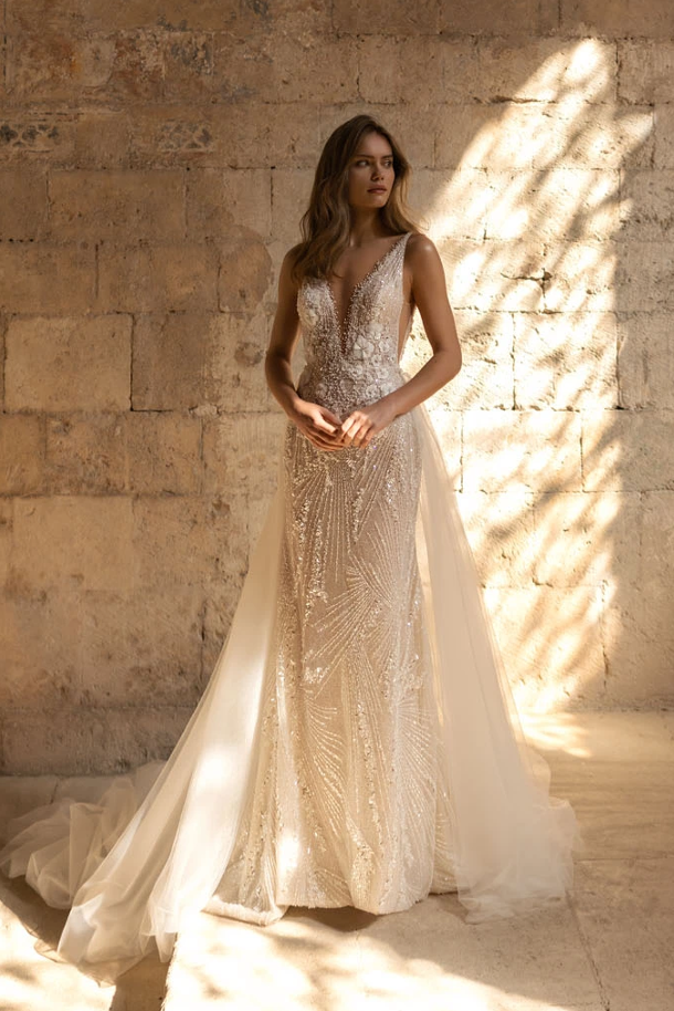 Paradise and Overskirt - 'Eva Lendel' - Size: 42 - RRP: £2350- Now: £1450