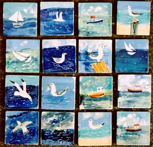 Sea Shanty boats and lighthouse decors on 4″ and 2″