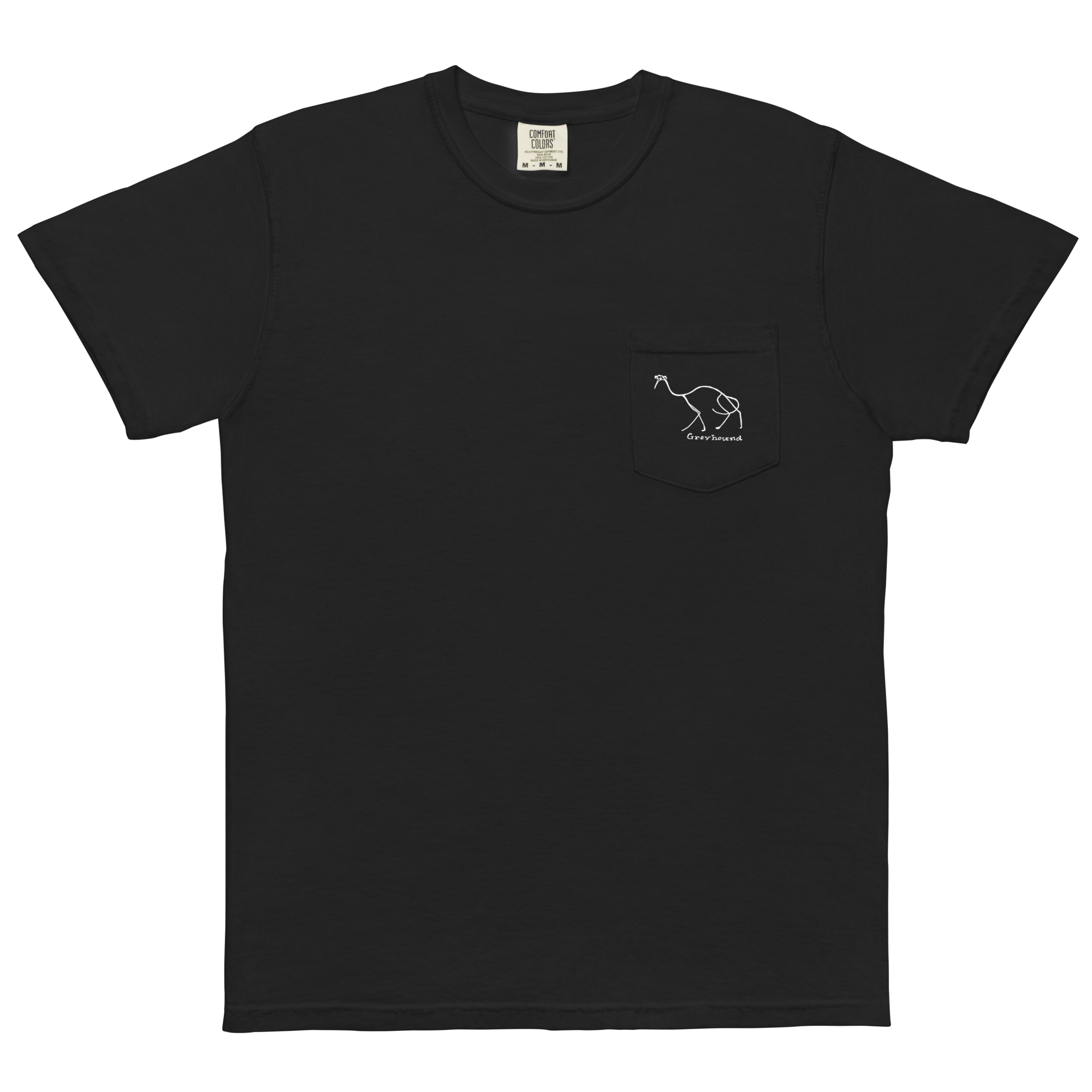 Greyhound ca. 1910 - Pocket Tee - Black