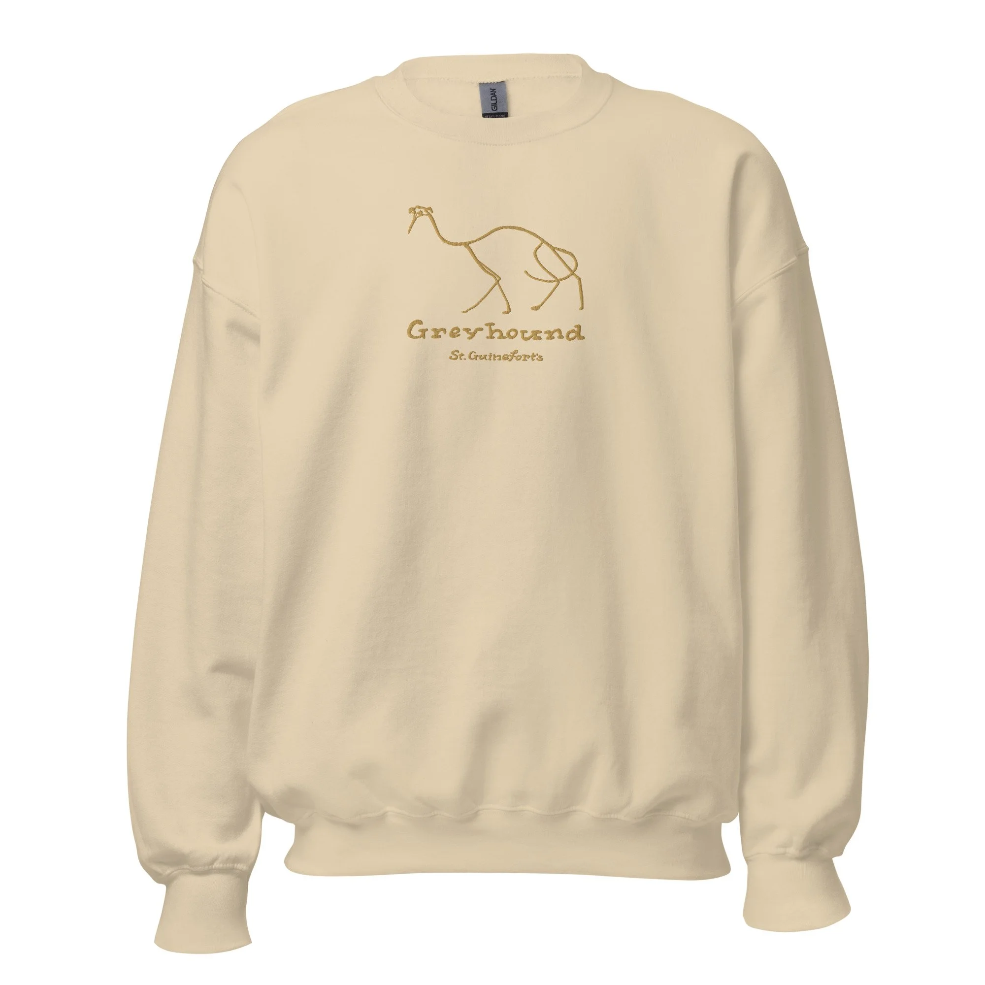 Greyhound ca. 1910 - Beige Embroidered Unisex Sweatshirt