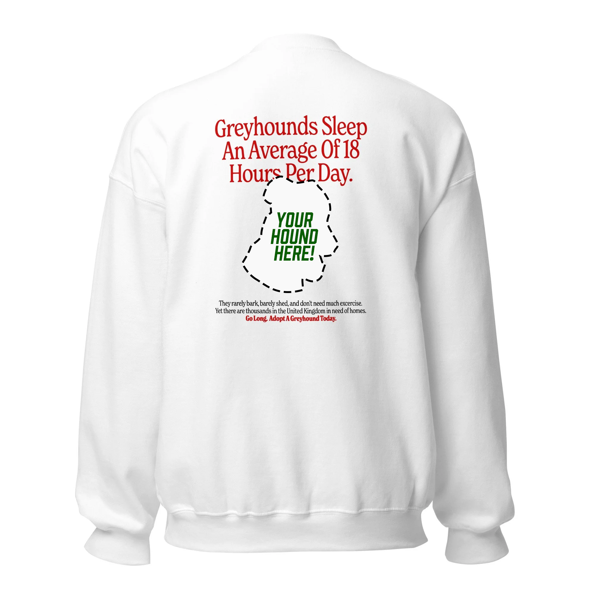 Your Hound on a Sweatshirt - Greyhound Facts Sweatshirt
