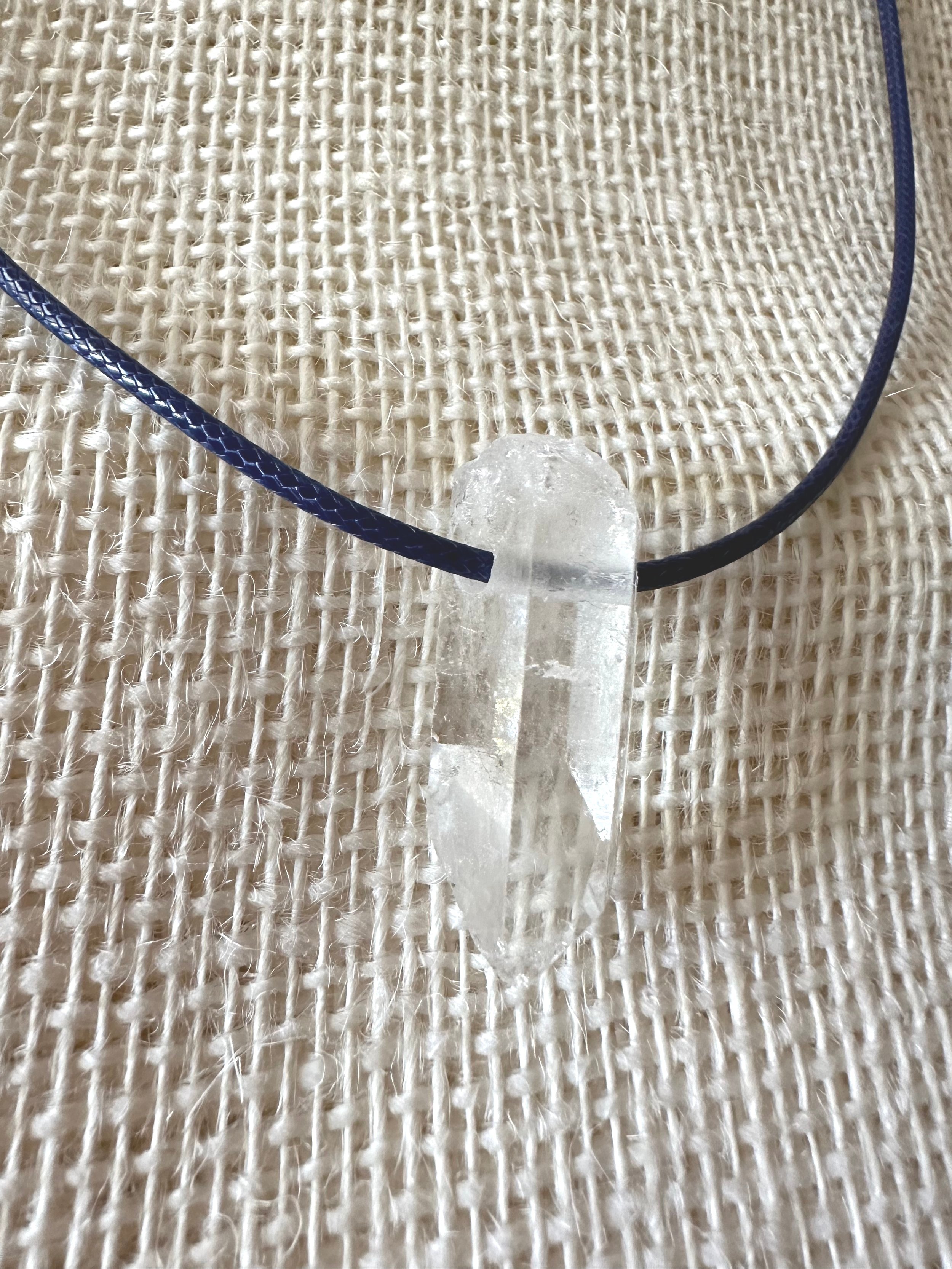 Brazilian Crystal Point Necklace, Space