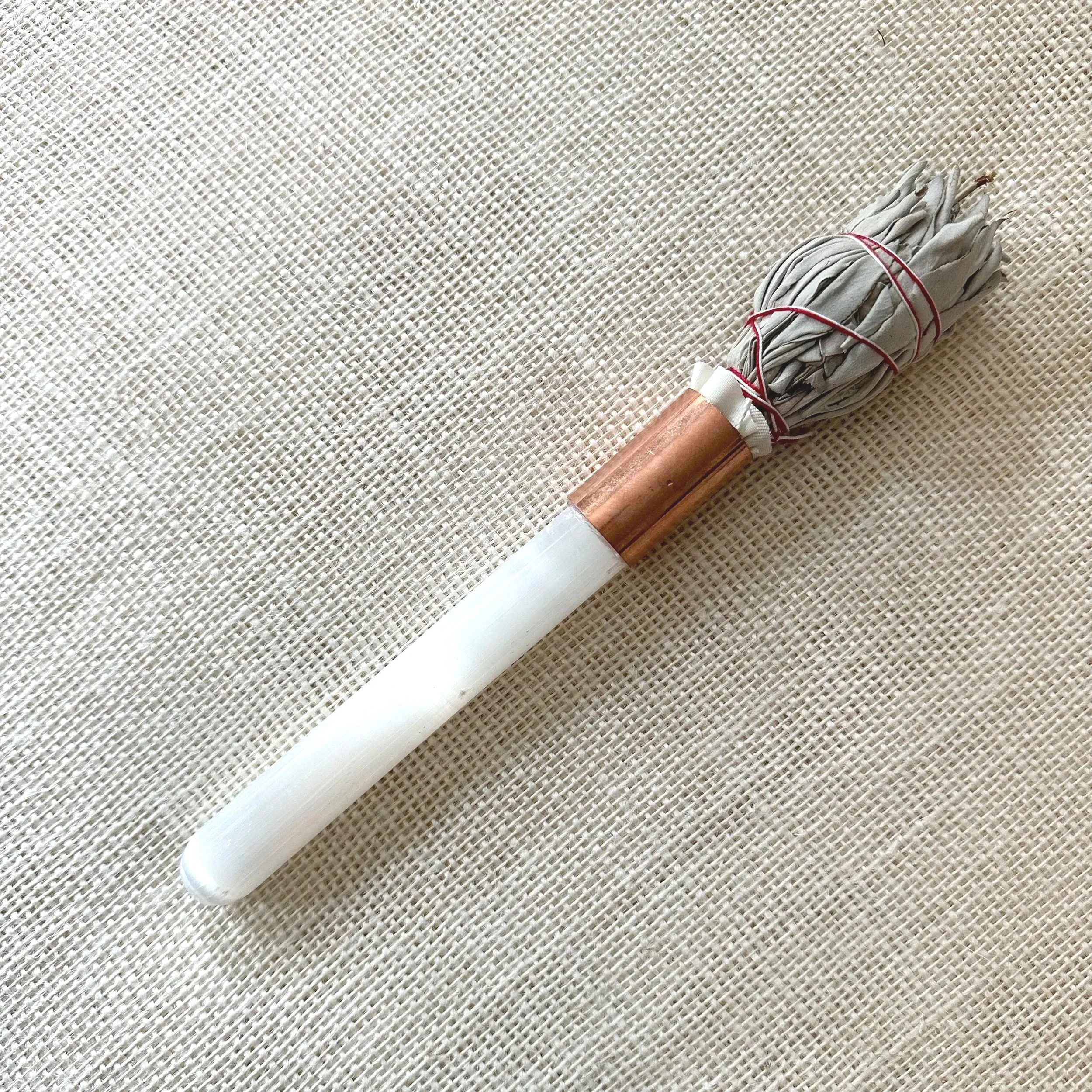 Selenite Sage Wand