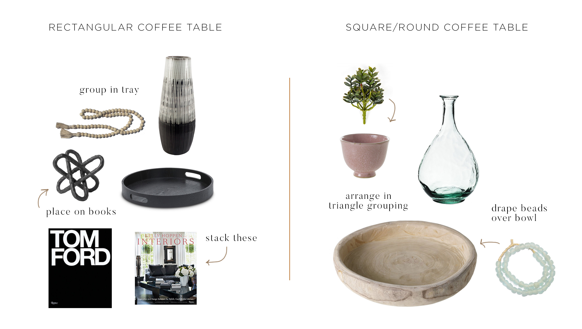 Coffee Table Trays Design Ideas