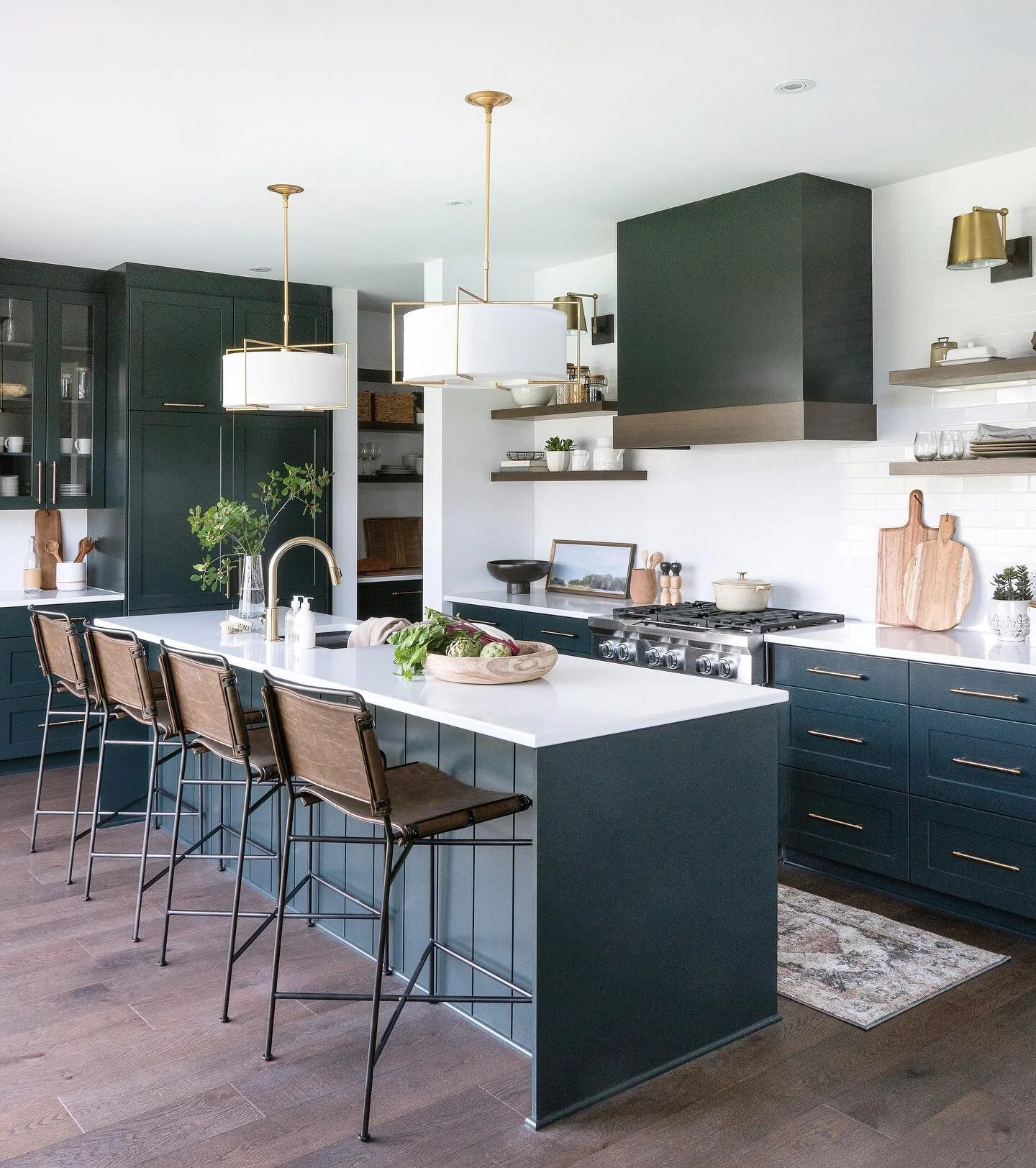 Shop the kitchen | Liam Pendants , Wharton Counter Stool , Watson Sconces