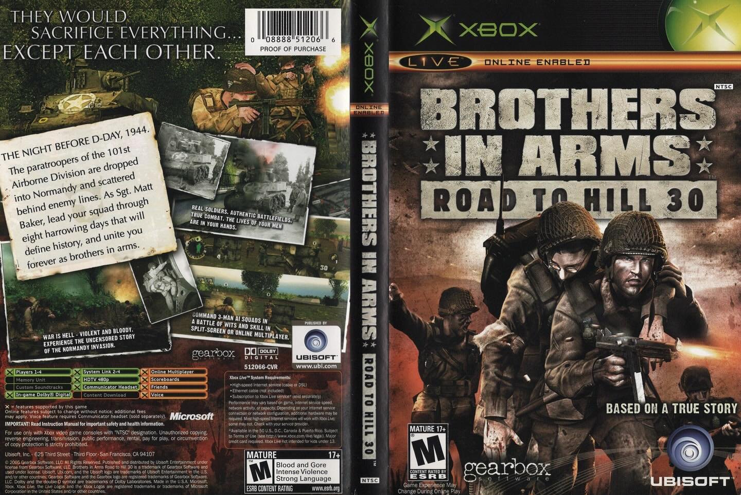 Brothers in Arms: Road to Hill 30 (Xbox) developed by Gearbox Software and published by Ubisoft 

#brothersinarms #gearboxsoftware #ubisoftgames #originalxbox #xbox #xboxgames #xboxgamer #videogameboxart #gamecover #retrovideogames #gamecollector #vi