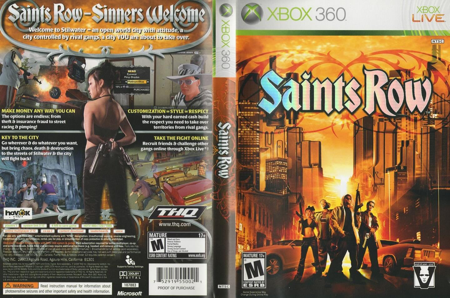 Saints Row (Xbox 360) developed by  Volition and published by THQ

#saintsrow #thqgames #xbox360 #xbox360games #xboxgaming #xboxgamer #xboxcollection #videogameboxart #gamecover #retrovideogames #gamecollector #videogamecollection