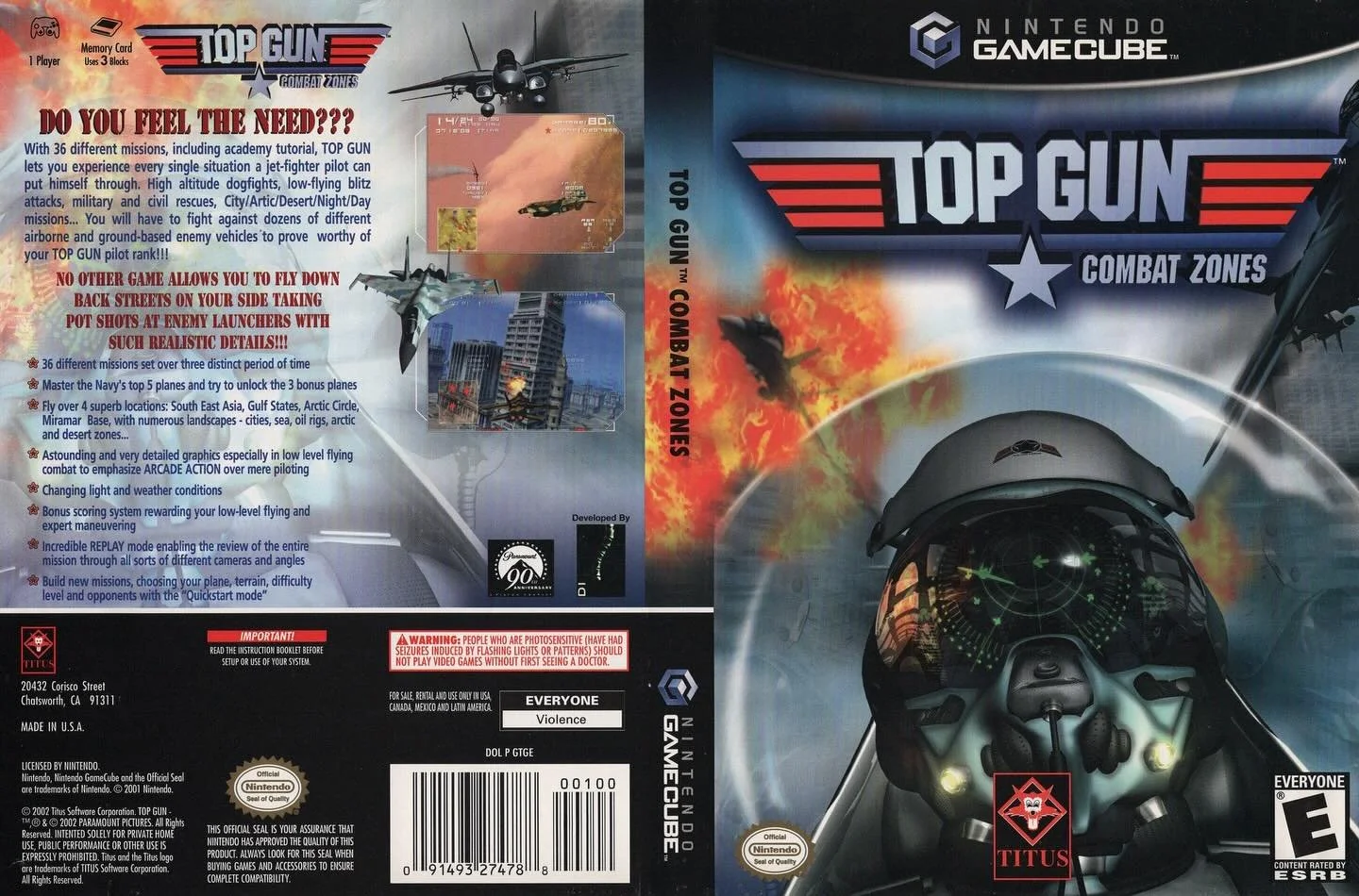 Top Gun: Combat Zones (GameCube) developed by Digital Integration and published by Titus Interactive 

#topgun #nintendogamecube #gamecube #gamecubegames #nintendogames #nintendogamer #nintendocollection #videogameboxart #gamecover #retrovideogames #