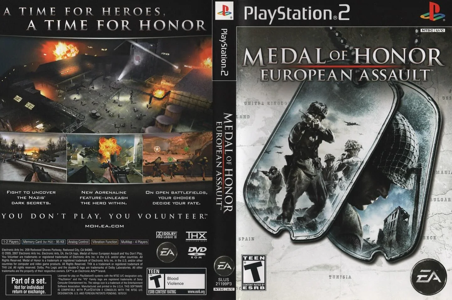 Medal of Honor: European Assault (PS2) developed by EA Los Angeles and published by EA Games 

#medalofhonor #eagames #electronicarts #playstation2 #ps2games #playstationgamer #playstationnation #videogameboxart #gamecover #retrovideogames #gamecolle