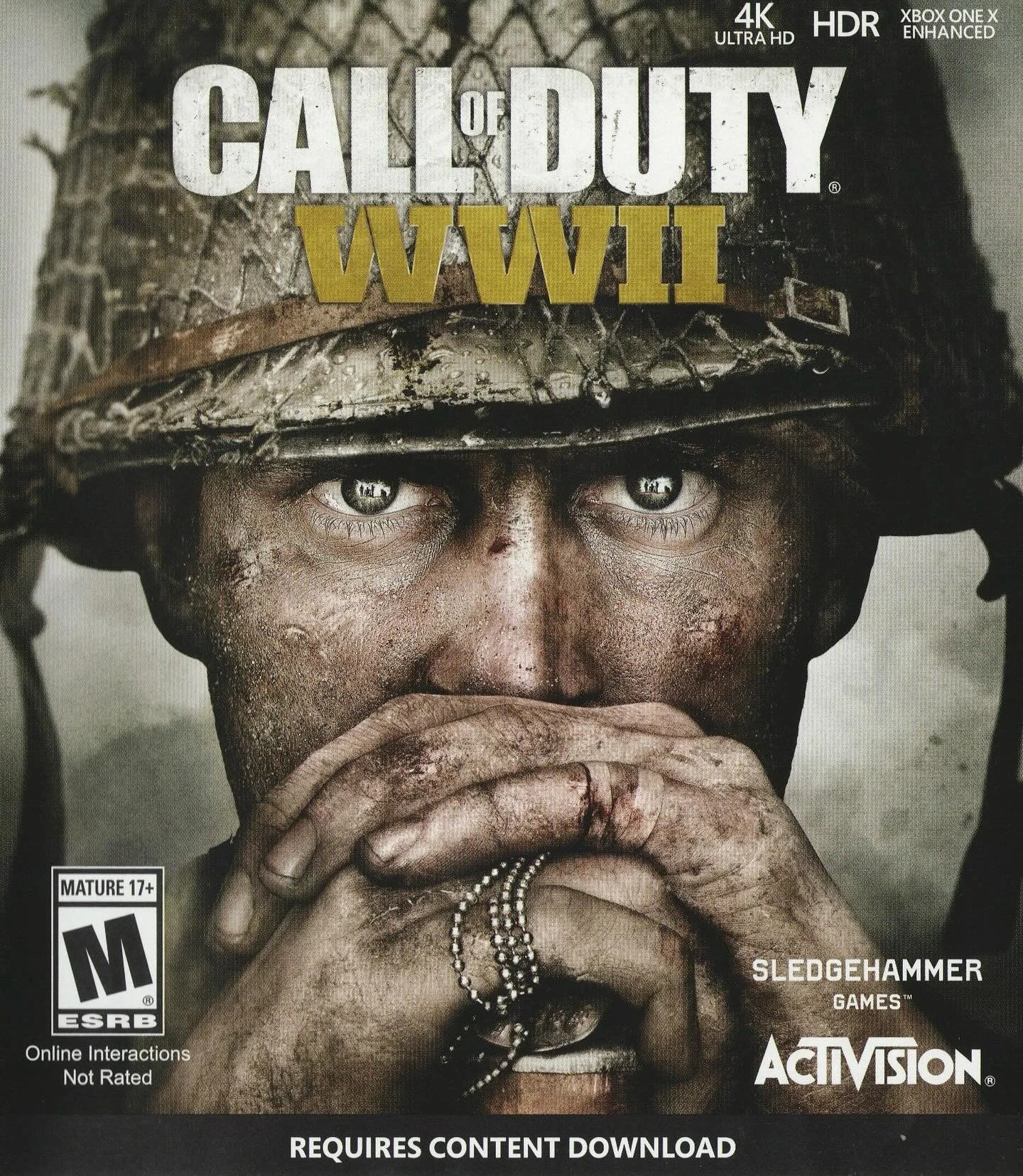 Call of Duty: WWII (Xbox One) developed by Sledgehammer Games and published by Activision 

#callofdutywwii #callofduty #sledgehammergames #activison #callofdutygamer #xboxonegamer #xboxonegames #videogameboxart #gamecover #retrovideogames #gamecolle