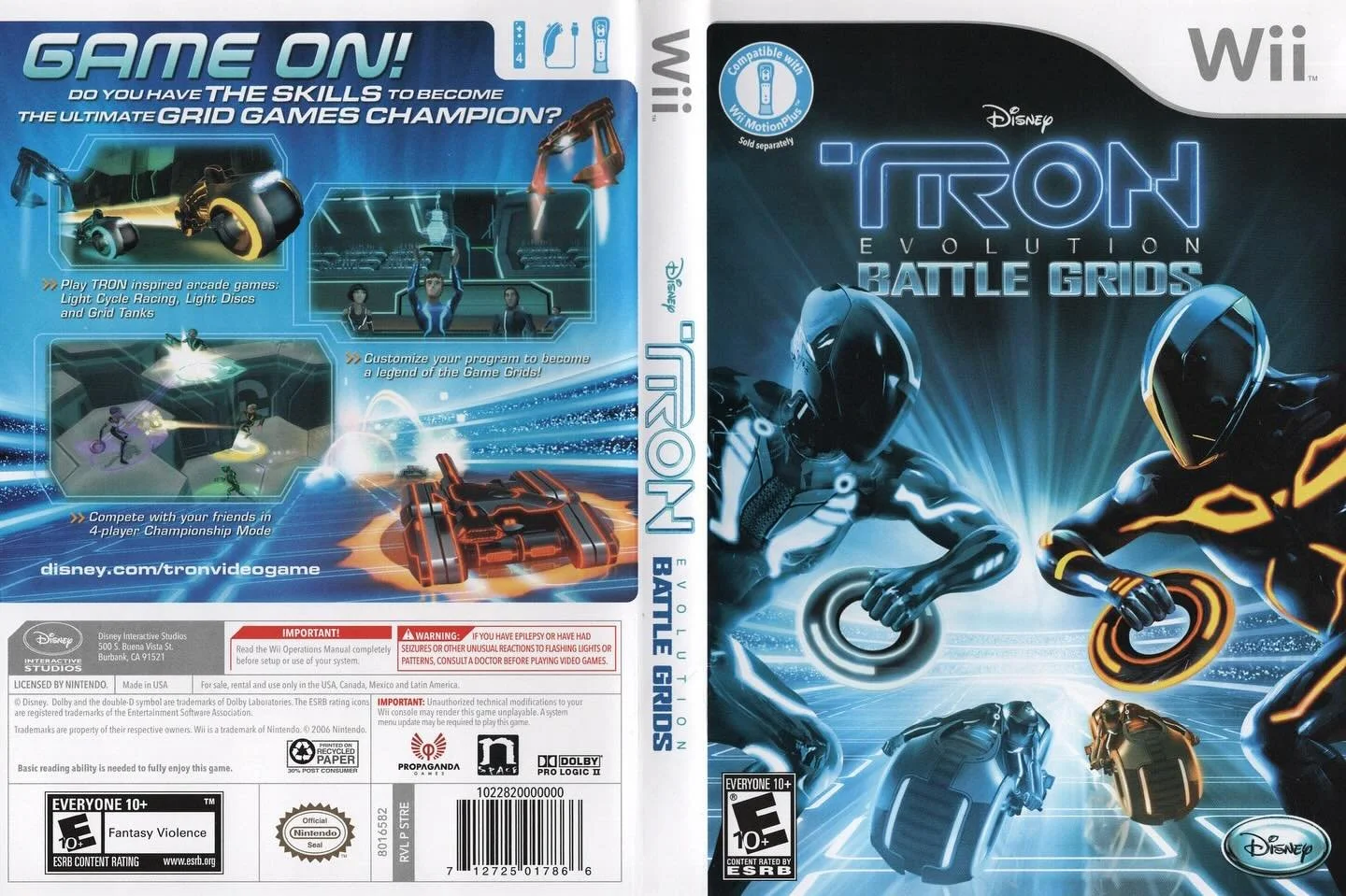 Tron: Evolution - Battle Grids (Wii) developed by n-Space and published by Disney Interactive Studios 

#tronevolution #tronlegacy #tron #disneyinteractivestudios #nintendowii #nintendowiigames #wiigames #videogameboxart #gamecover #retrovideogames #