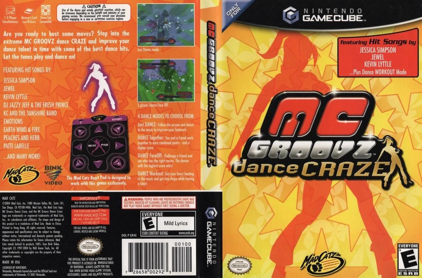 MC Groovz Dance Craze (GameCube) developed and published by Mad Catz

#madcatz #mcgroovzdancecraze #nintendogamecube #nintendogamecubegames #gamecubegames #gamecubecollection #nintendogames #videogameboxart #gamecover #retrovideogames #gamecollector 