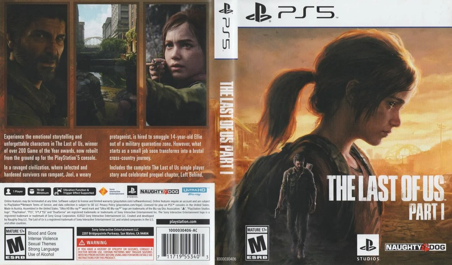 The Last of Us Part I (PS5) developed by Naughty Dog and published by Sony Interactive Entertainment 

#thelastofus #thelastofuspart1 #naughtydoggames #playstation5 #playstation5games #ps5games #ps5gamer #videogameboxart #gamecover #retrovideogames #