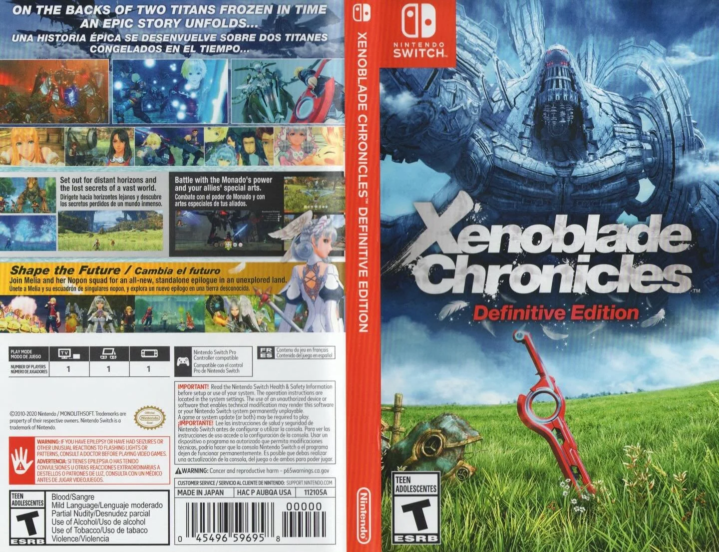 Xenoblade Chronicles: Definitive Edition (Switch) developed by Monolith Soft and published by Nintendo 

#xenobladechronicles #xenoblade #monolithsoft #nintendoswitch #nintendoswitchgames #nintendogames #nintendogamer #videogameboxart #gamecover #ret