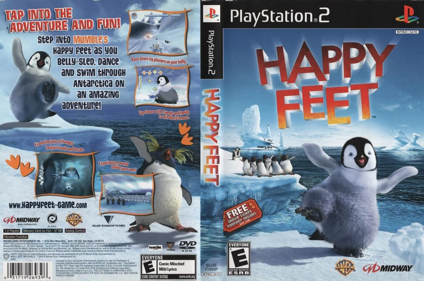 Happy Feet (PS2) developed by A2M and published by Midway

#happyfeet #midwaygames #playstationgamer #playstation2 #playstation2games #ps2games #ps2collection #videogameboxart #gamecover #retrovideogames #gamecollector #videogamecollection