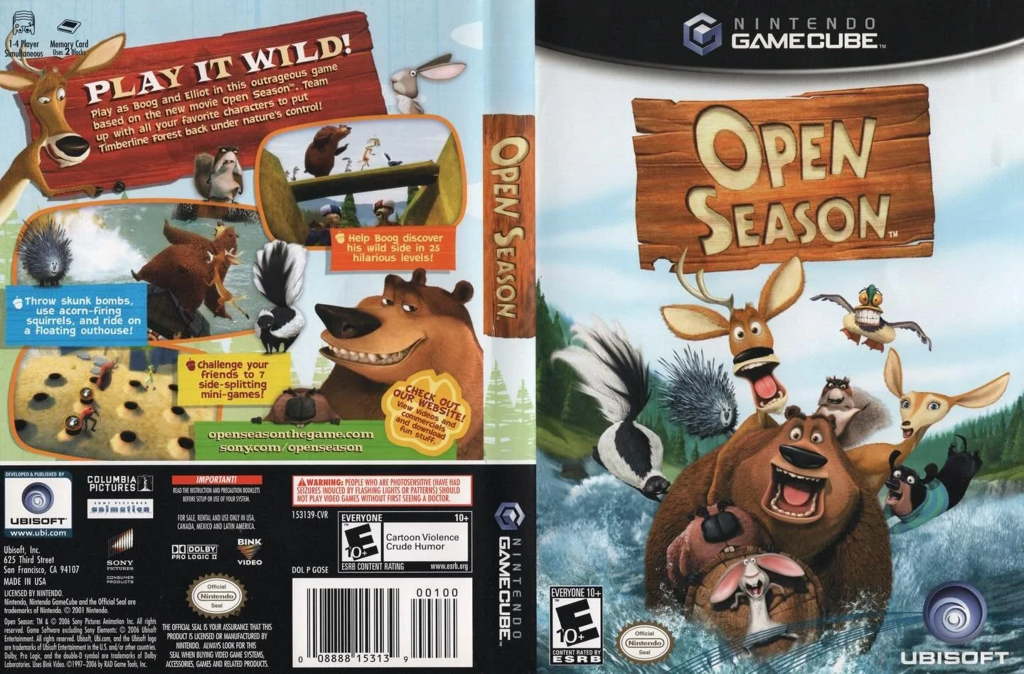 Open Season (GameCube) developed by Ubisoft Montreal and published by Ubisoft 

#openseason #ubisoftmontreal #ubisoftgames #nintendogamecube #gamecubegames #nintendogames #nintendogamer #videogameboxart #gamecover #retrovideogames #gamecollector #vid