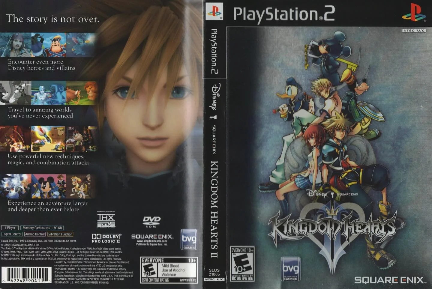Kingdom Hearts II (PS2) developed by Square Enix in collaboration with Buena Vista Games and published by Square Enix

#kingdomhearts #kingdomheartsii #squareenix #squareenixgames #playstation2 #ps2games #playstationgamer #videogameboxart #gamecover 