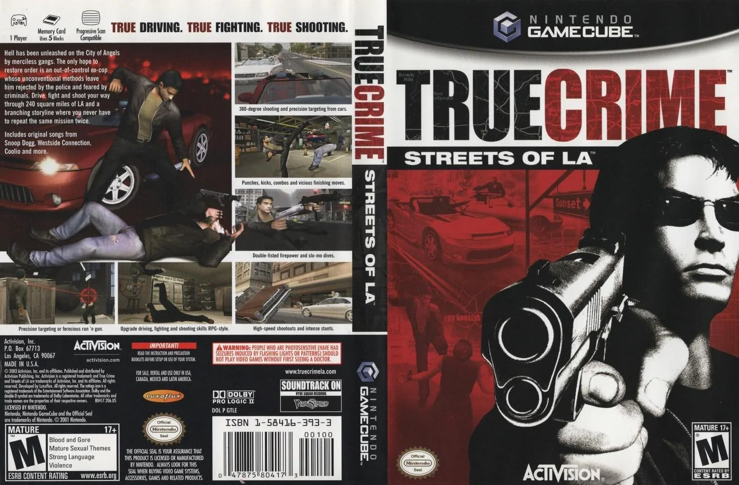 True Crime: Streets of LA (GameCube) developed by Luxoflux and published by Activision 

#truecrimestreetsofla #activisiongames #nintendogamecube #gamecubegames #nintendocollection #nintendogamer #nintendogames #videogameboxart #gamecover #retrovideo