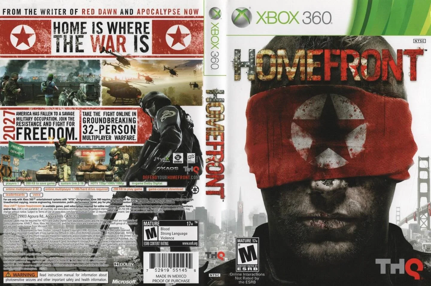Homefront (Xbox 360) developed by Kaos Studios and published by THQ

#homefront #xbox360games #thq #gamecover #videogamecollection