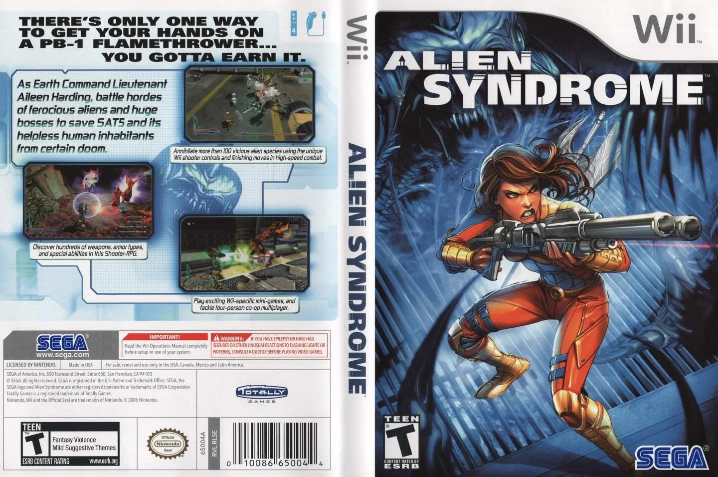Alien Syndrome (Wii) developed by Totally Games and published by Sega

#aliensyndrome #nintendowii #segagames #gamecover #videogamecollection