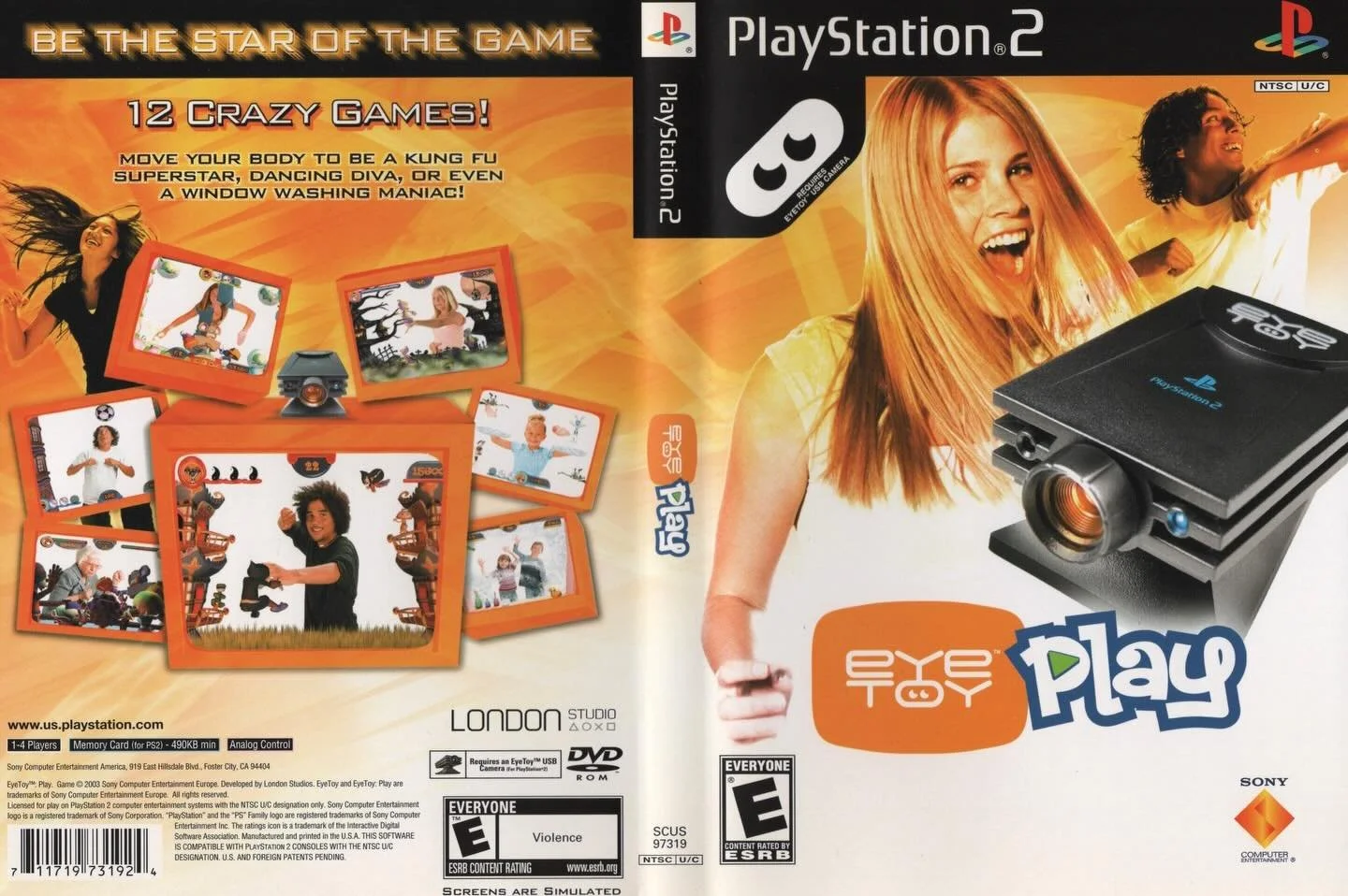 EyeToy: Play (PS2) developed by London Studio and published by Sony Computer Entertainment 

#eyetoy #playstation2 #ps2games #gamecover #videogamecollection