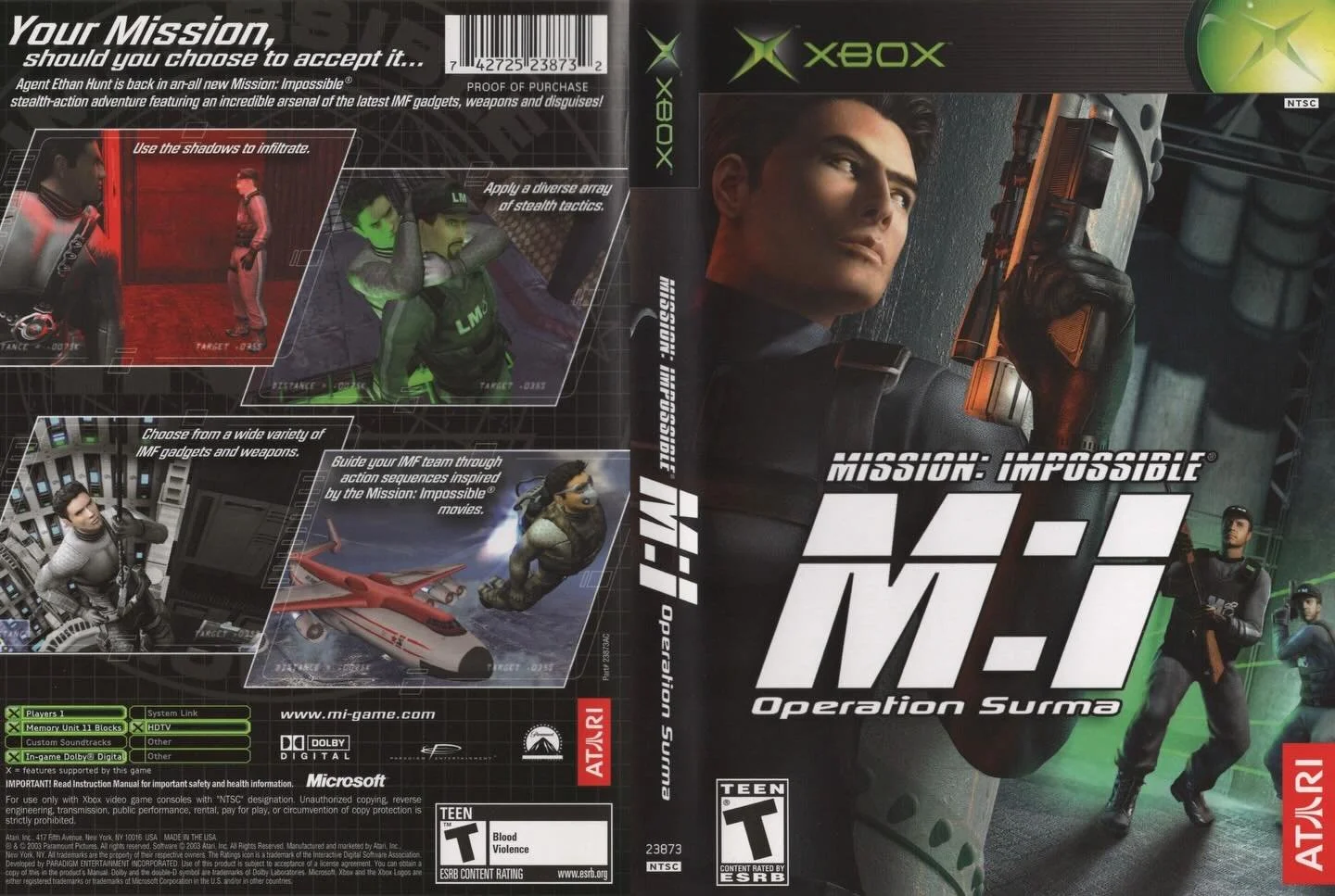 Mission: Impossible &mdash; Operation Surma (Xbox) developed by Paradigm Entertainment and published by Atari

#missionimpossible #originalxbox #atari #gamecover #videogamecollection
