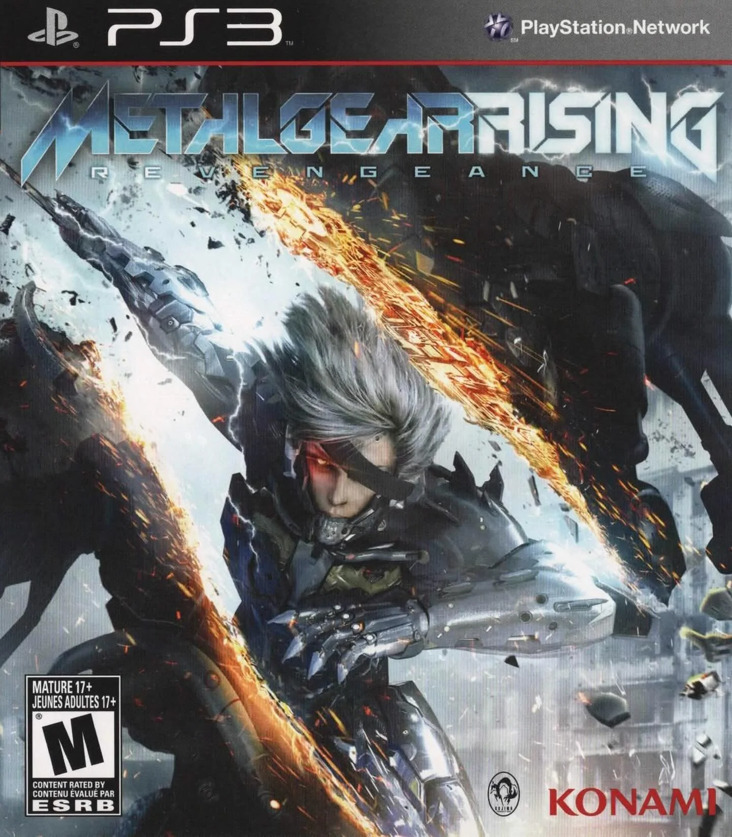 Metal Gear Rising: Revengeance (PS3) developed by PlatinumGames and published by Konami

#metalgearrising #platinumgames #ps3games #gamecover #videogamecollection