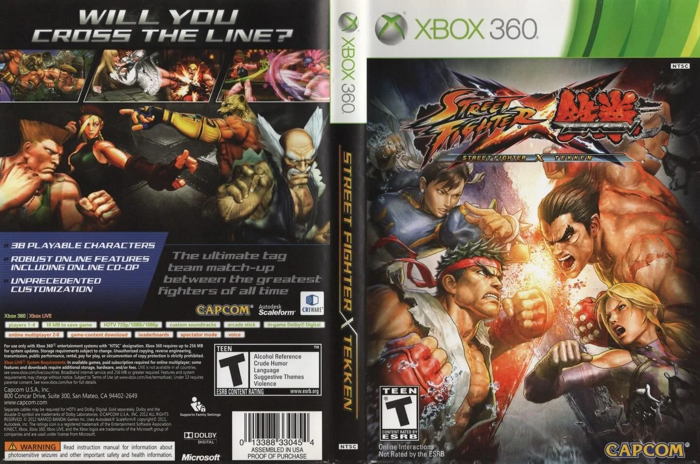 Street Fighter X Tekken (Xbox 360) developed by Capcom &amp; Dimps and published by Capcom 

#streetfighterxtekken #capcomgames #xbox360games #gamecover #videogamecollection