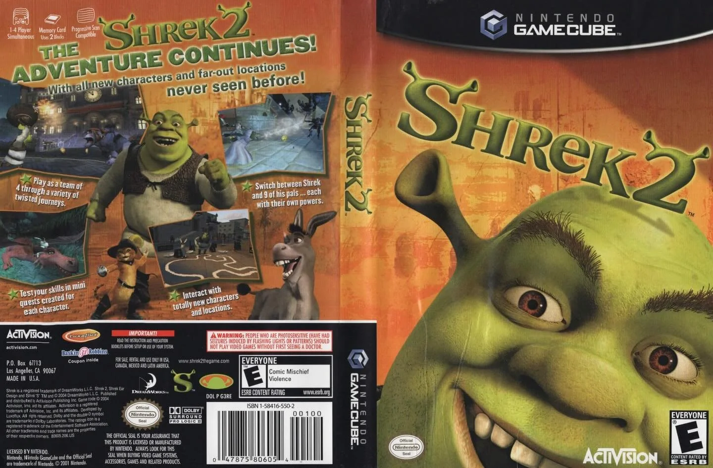 Shrek 2 (GameCube) developed by Luxoflux and published by Activision 

#shrek2 #gamecubegames #nintendogamecube #gamecover #videogamecollection