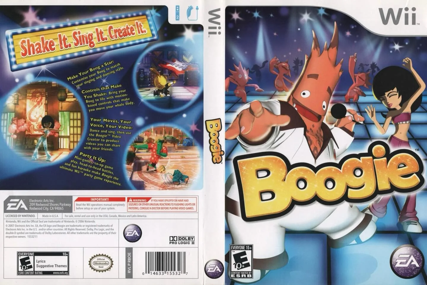 Boogie (Wii) developed by EA Montreal and published by Electronic Arts

#nintendowiigames #nintendowii #eagames #gamecover #videogamecollection