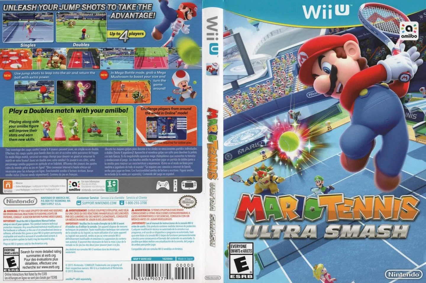 Mario Tennis: Ultra Smash (Wii U) developed by Camelot Software Planning and published by Nintendo 

#mariotennis #nintendogames #wiiugames #gamecover #videogamecollection