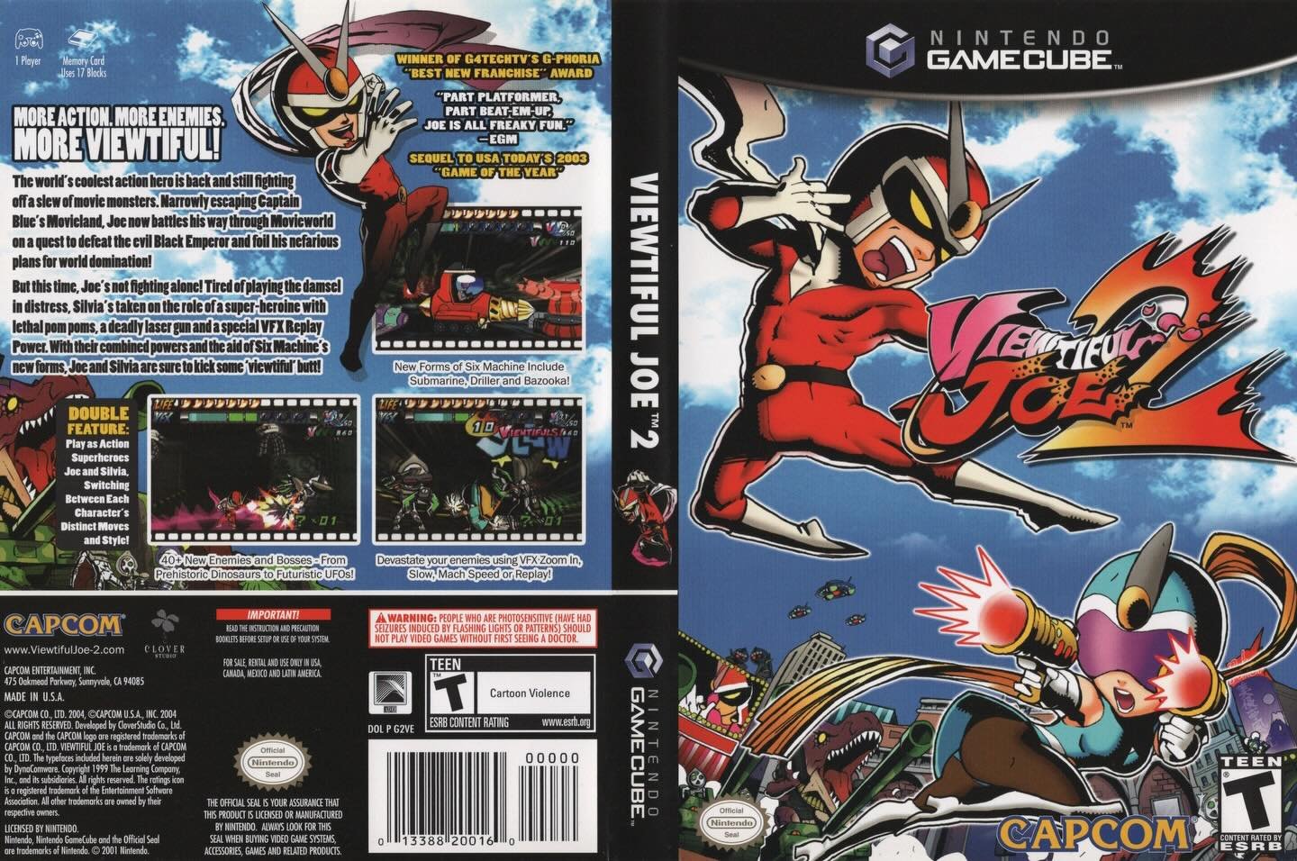 Viewtiful Joe 2 (GameCube) developed by Clover Studio and published by Capcom 

#viewtifuljoe #nintendogamecube #capcomgames #gamecover #videogamecollection