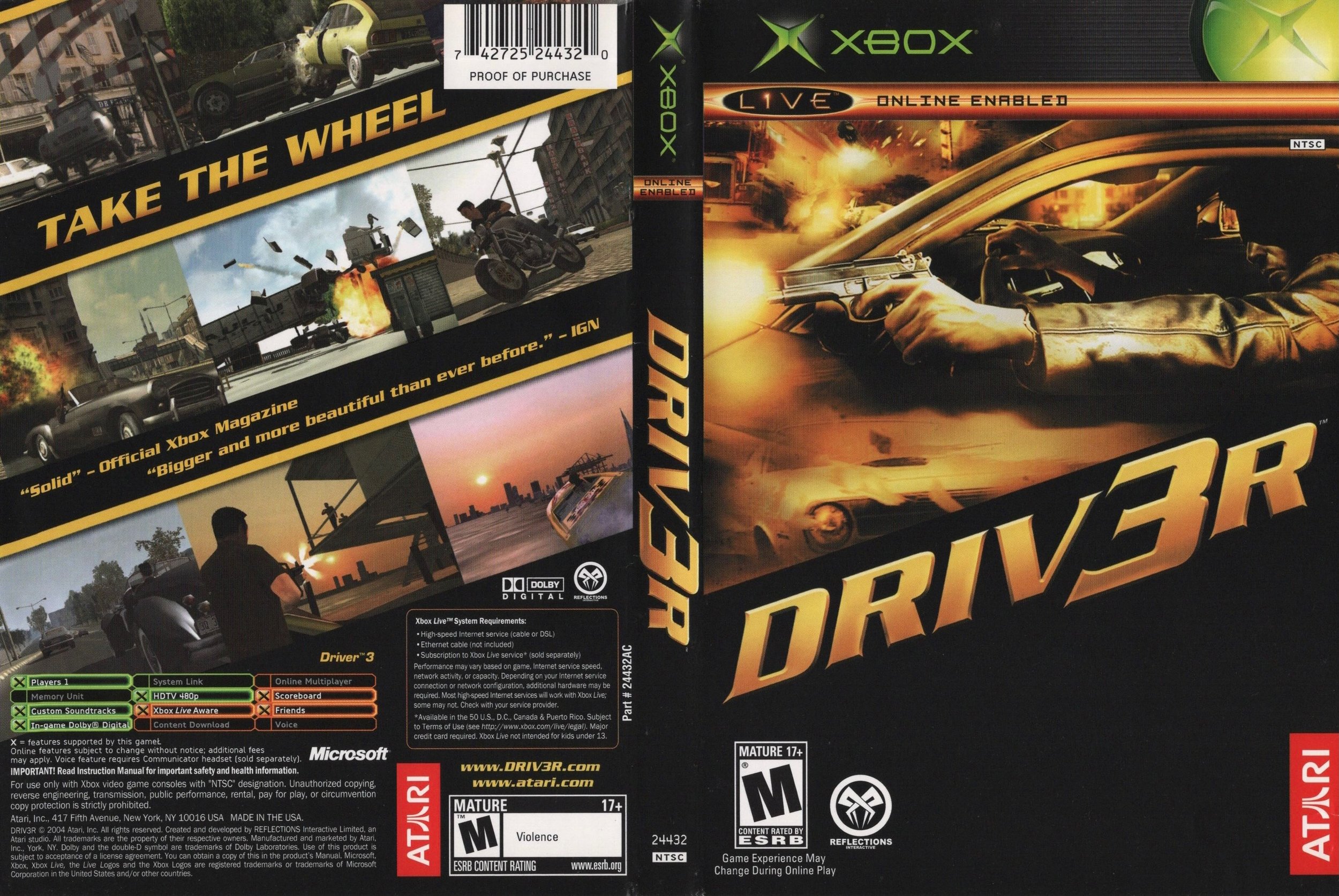 Driver 3 (Xbox) developed by Reflections Interactive and published by Atari 

#driver3 #atari #originalxbox #xboxgamer #videogamecollection