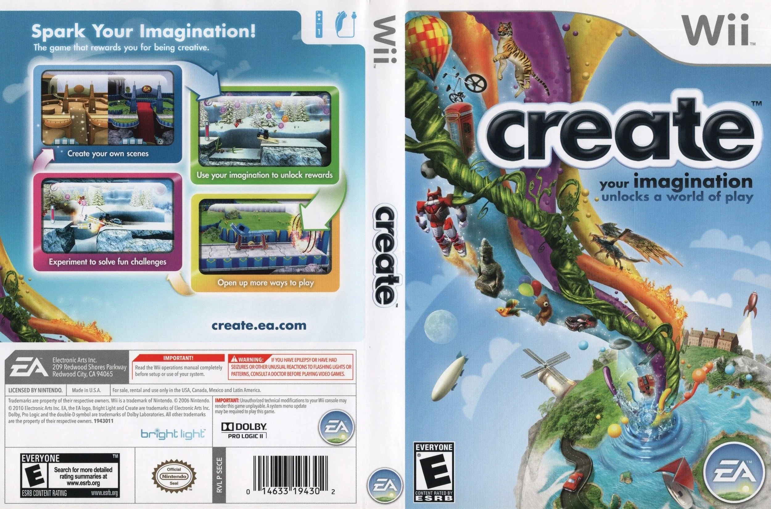 Create (Wii) developed by EA Bright Light and published by Electronic Arts

#eagames #electronicarts #nintendowii #nintendogamer #videogamecollection
