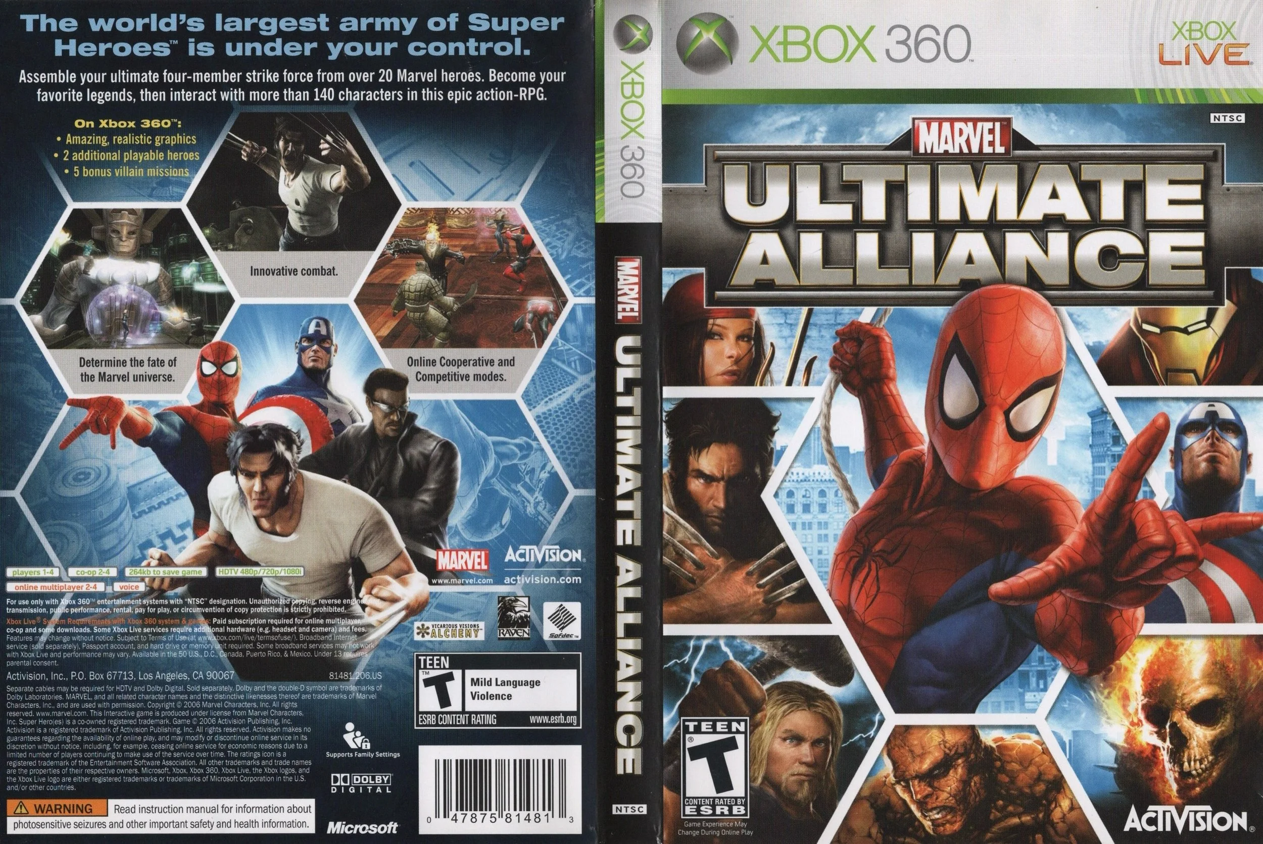 Marvel: Ultimate Alliance (Xbox 360) developed by Raven Software and published by Activision 

#marvelultimatealliance #marvelgames #xbox360games #xboxgamer #videogamecollection