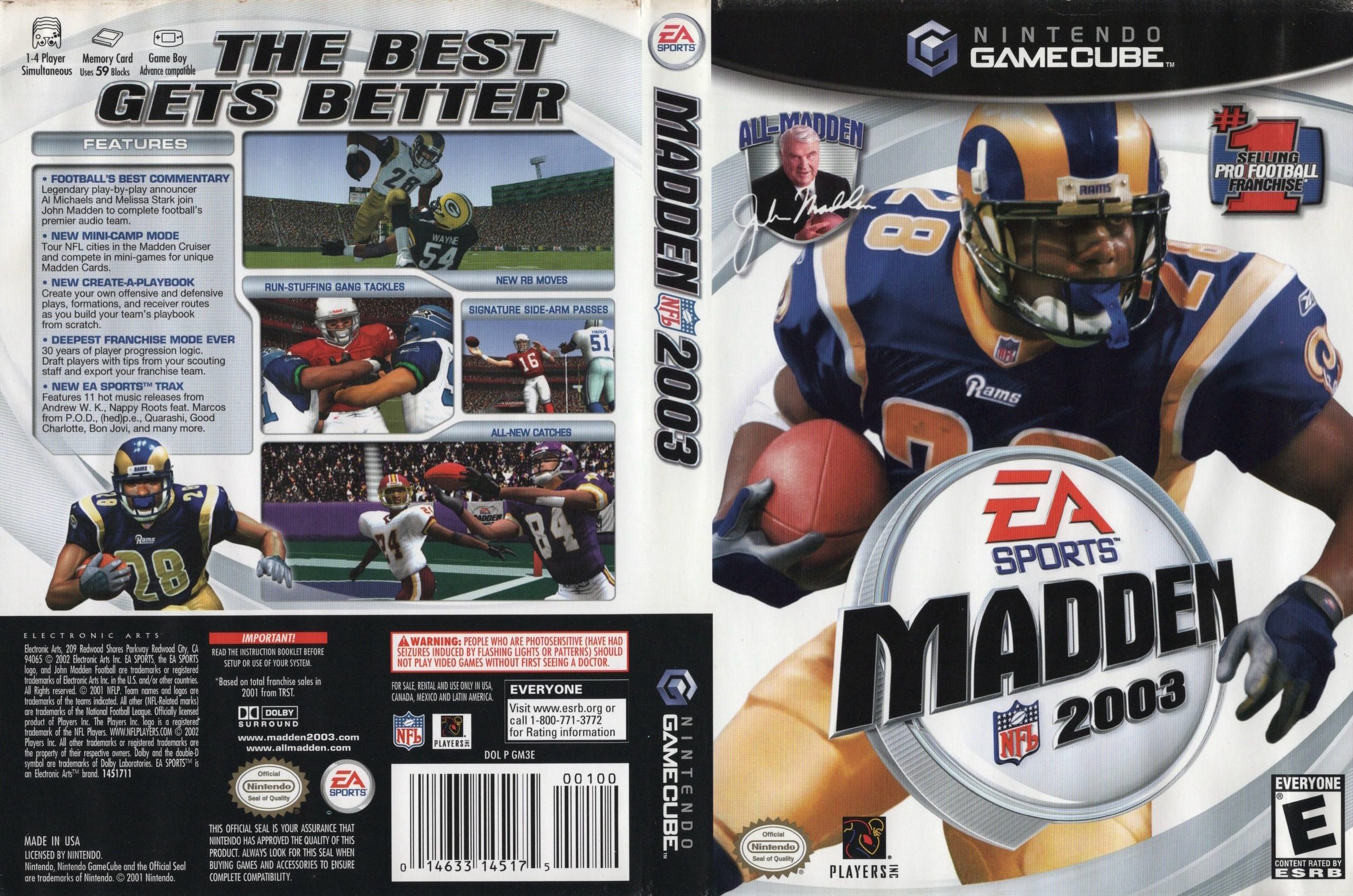 Madden NFL 2003 (GameCube) developed by EA Tiburon &amp; Budcat Creations and published by EA Sports 

#maddennfl #easports #gamecubegames #nintendogames #videogamecollection