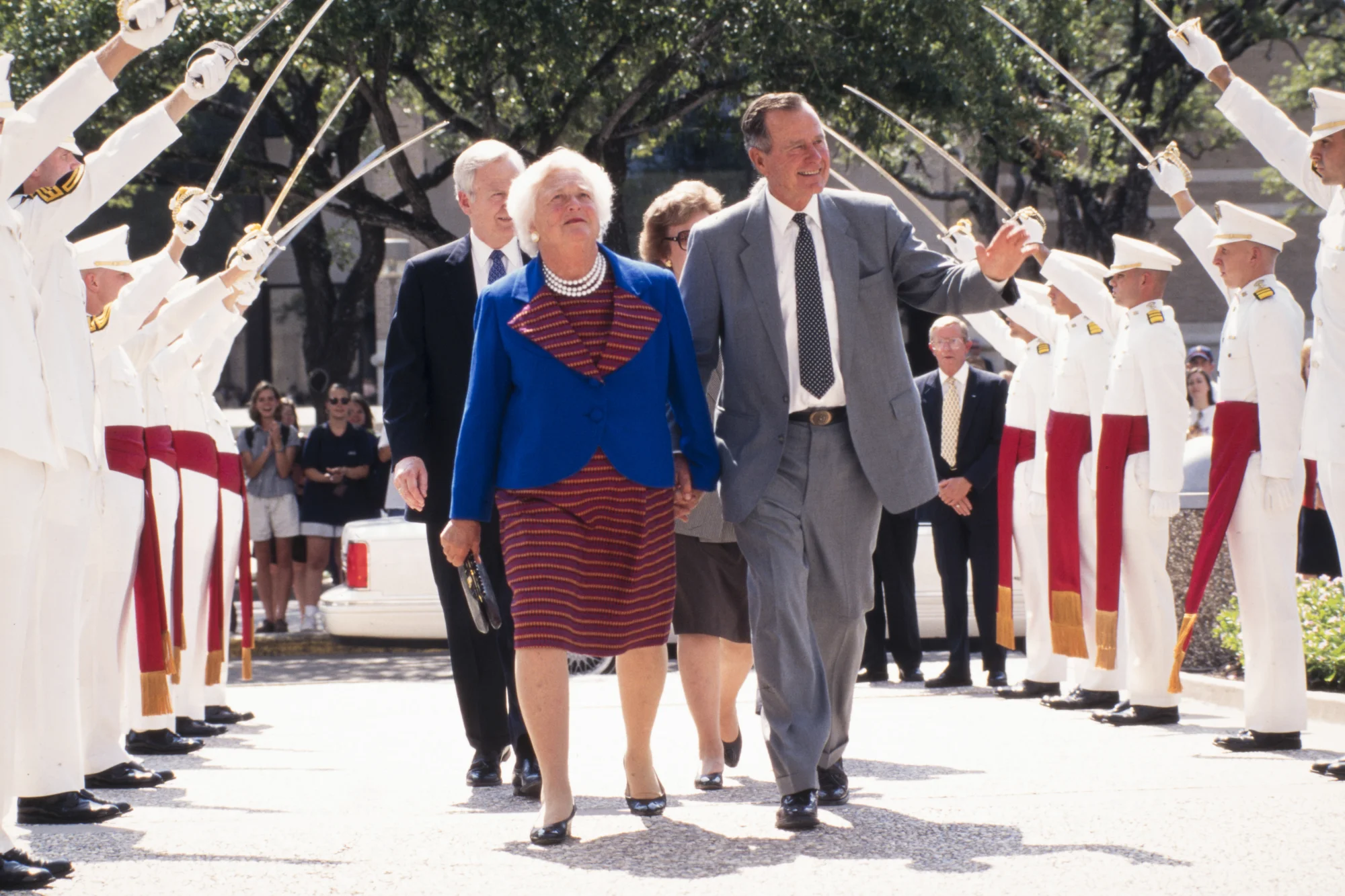 President George Bush and Barbara Bush at Texas A&M