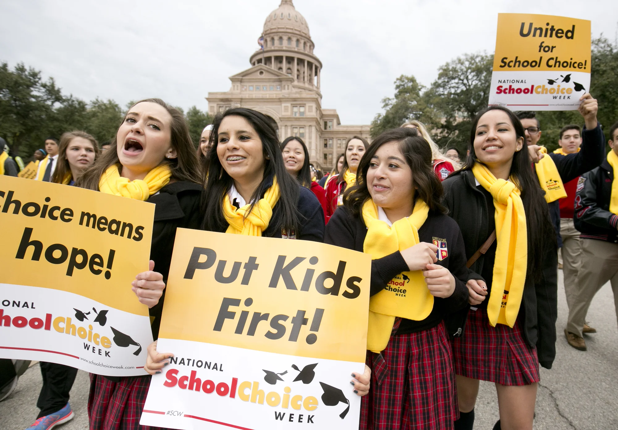 School choice protest, State Capitol 