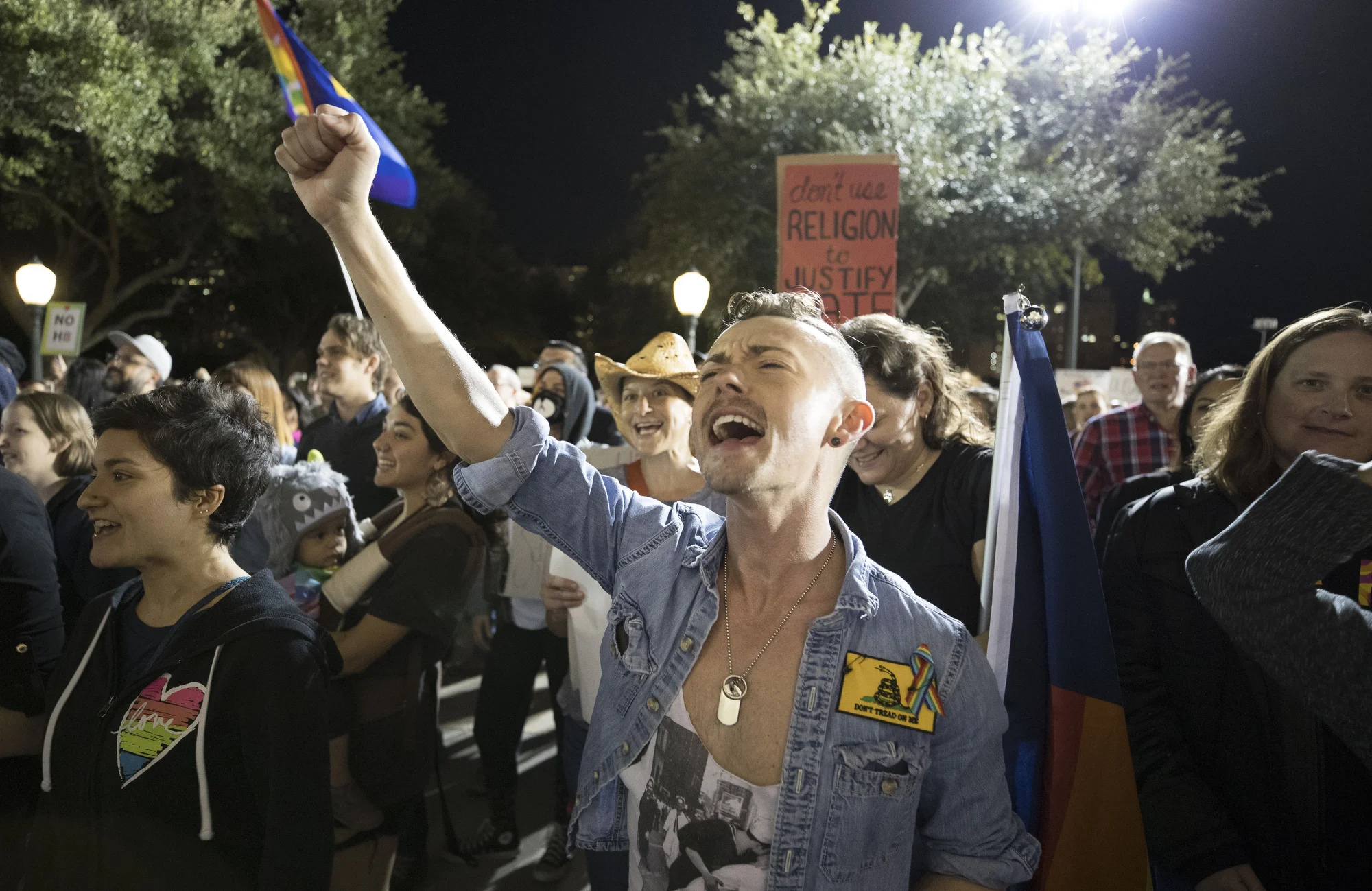 Anti-Trump rally, State Capitol