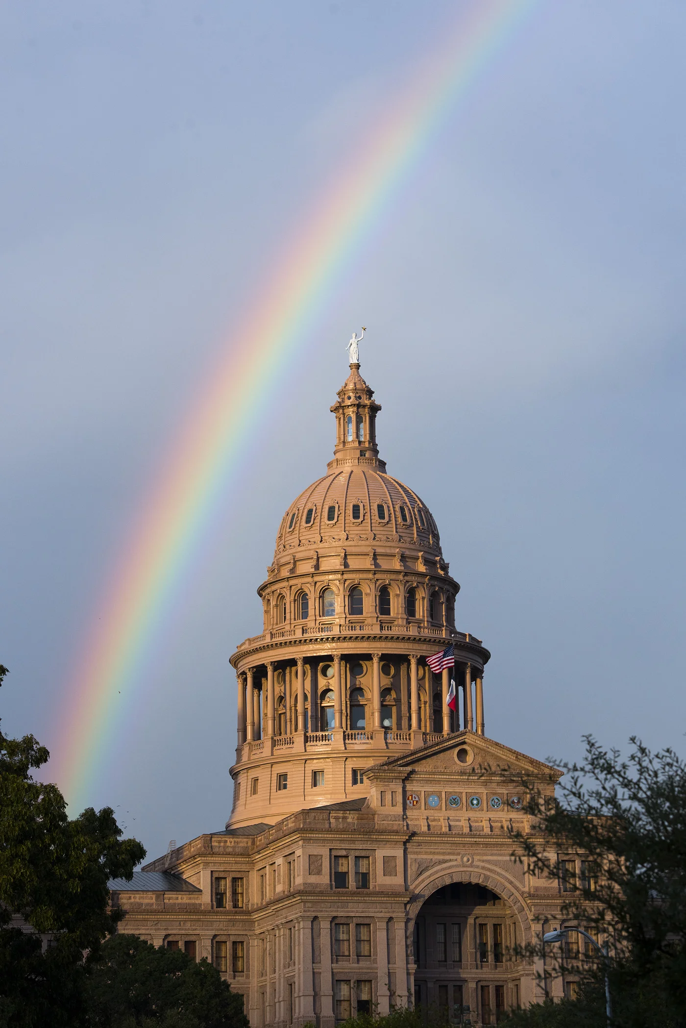 Rainbow over Texas Capitol, 2017