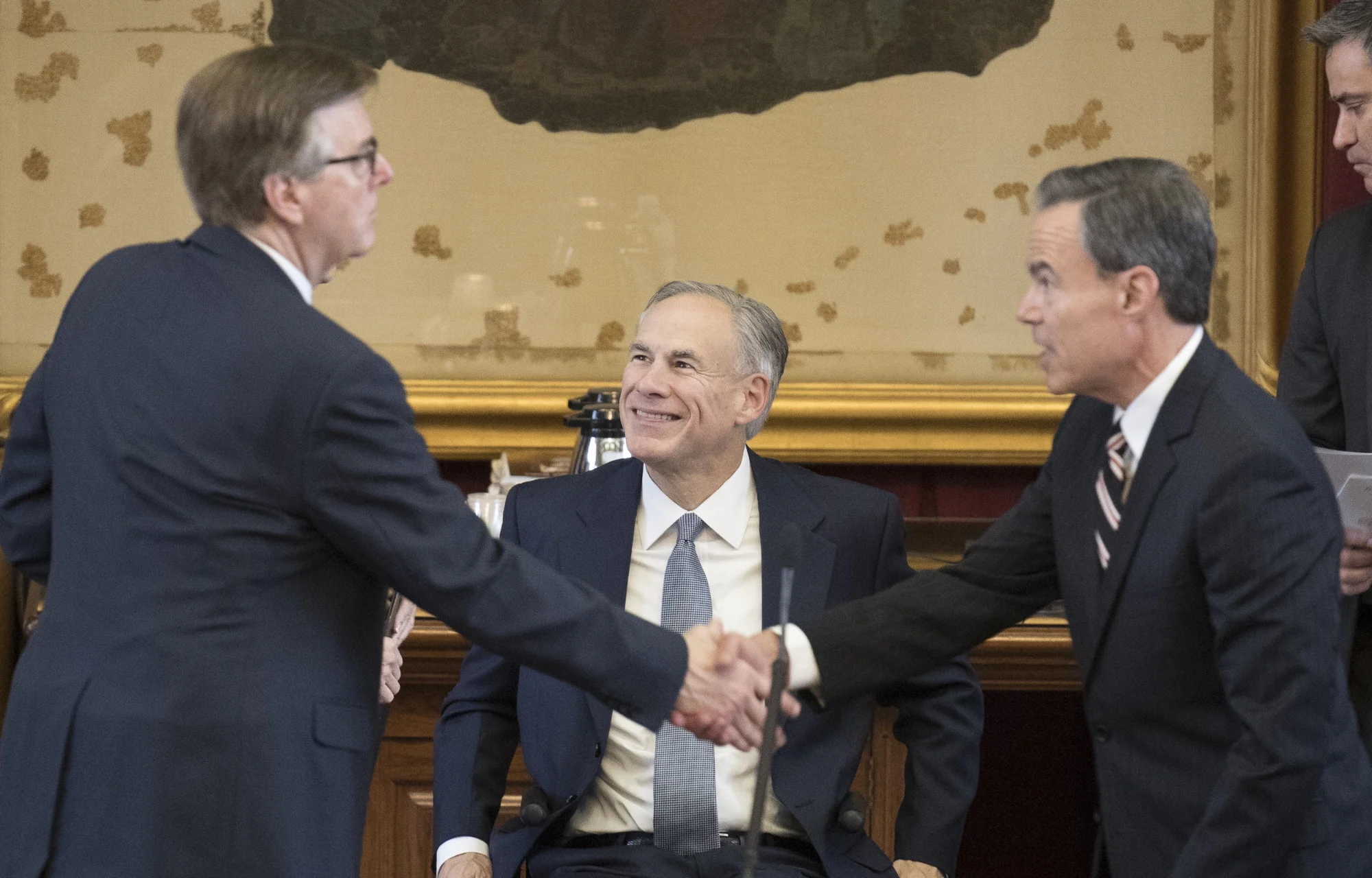  Lt. Gov. Dan Patrick with Speaker Joe Straus